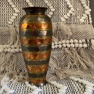 MCM Mixed Metal Vase